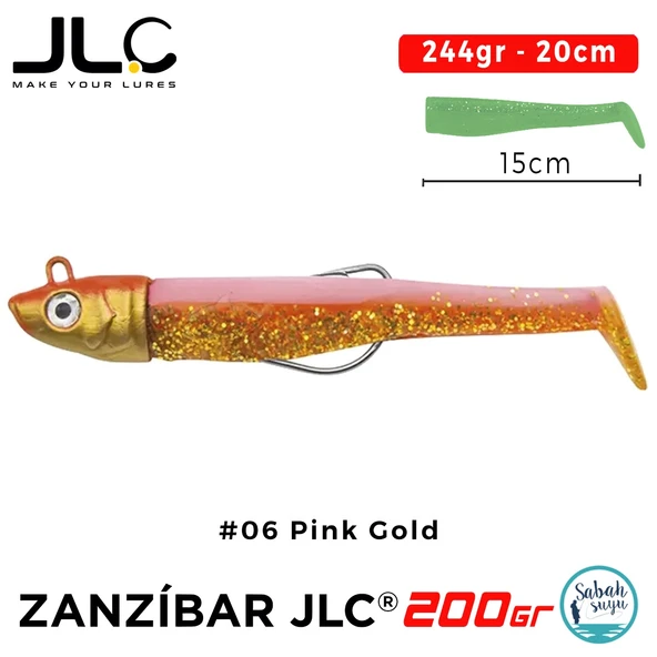JLC Zanzibar 200 Set 244gr 20cm #06 Pink Gold Silikon Balık ürün görseli 1