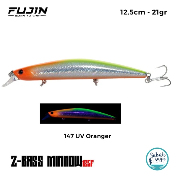 Fujin Z-Bass Minnow 125F 12.5cm 21gr #147 UV Oranger Maket Balık ürün görseli 1