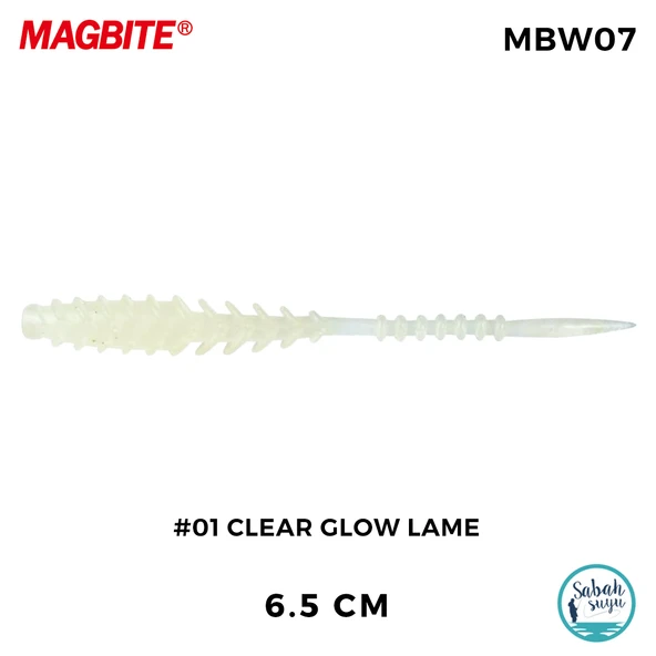 Magbite Vacuum Ring 6.5cm #01 Clear Glow Lame Kokulu Silikon Yem (8 Adet) ürün görseli 1