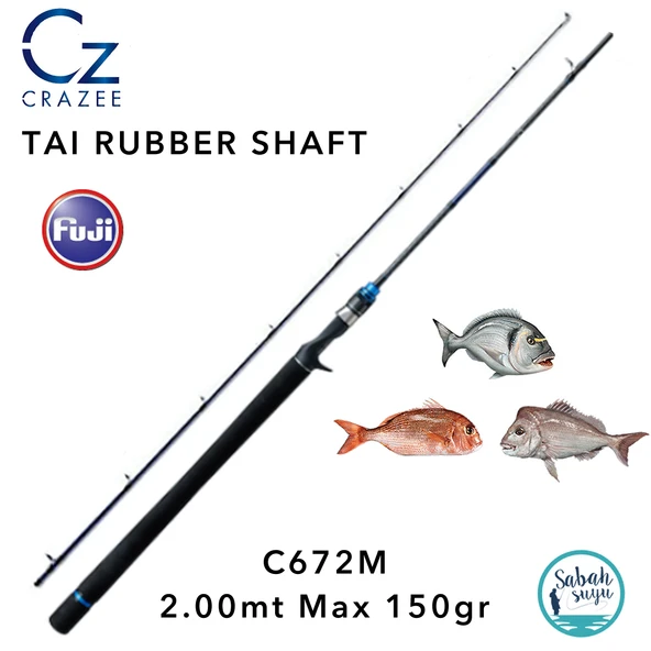Crazee Tai Rubber Shaft C672M Tai Game Kamış 2.00mt Max 150gr ürün görseli 1