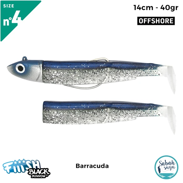 Fiiish Black Minnow BM140/4 BM3160 Combo Offshore 14cm 40gr Barracuda ürün görseli 1