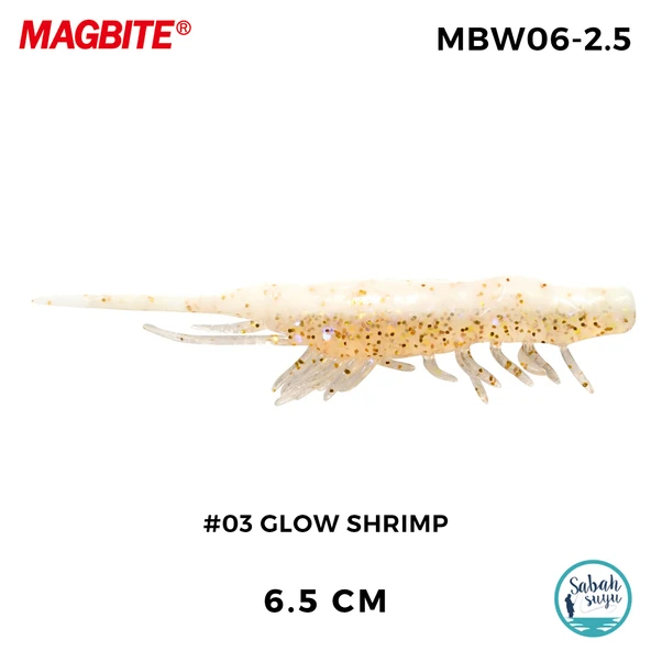 Magbite Snatch Bite Shrimp 6.5cm #03 Glow Shrimp (6 Adet) ürün görseli 1