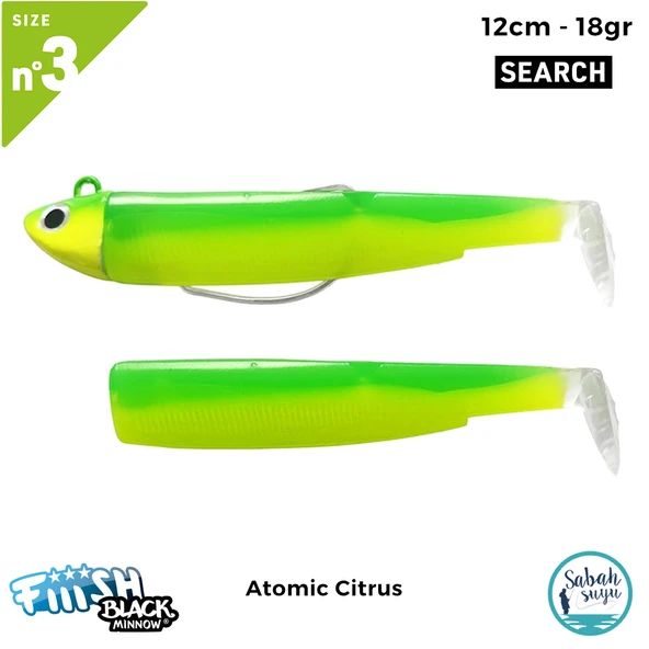 Fiiish Black Minnow BM120/3 BM3218 Combo Search 12cm 18gr Atomic Citrus ürün görseli 1