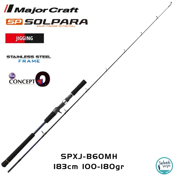 Major Craft Solpara SPXJ-B60MH 183cm 100-180gr (S2P) Tetikli Jigging Kamış ürün görseli 1