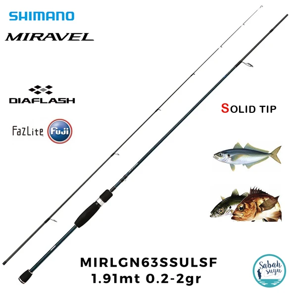Shimano Miravel Light Game Nano Solid 63SSULSF 1.91mt 0.2-2gr Solid (2P) LRF Kamış ürün görseli 1