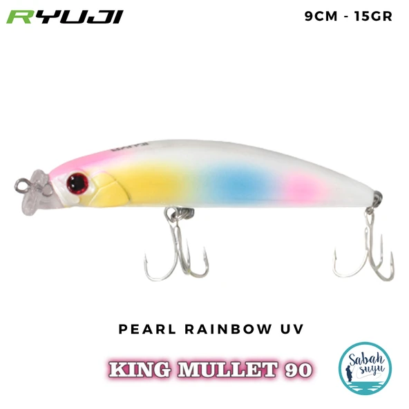 Ryuji King Mullet 90F 9cm 15gr Pearl Rainbow UV ürün görseli 1