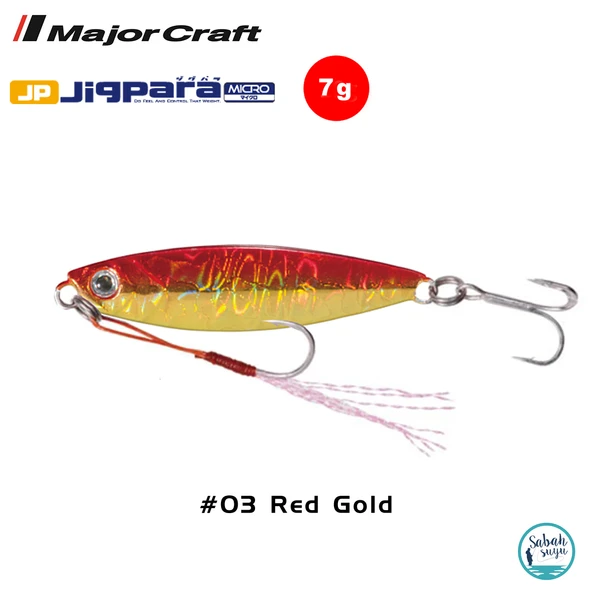 Major Craft Jigpara Micro JPM-7gr 40mm #03 Red Gold ürün görseli 1