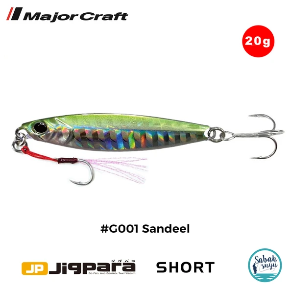 Major Craft Jigpara Short JPS-20gr 62mm #G001 Sandeel ürün görseli 1