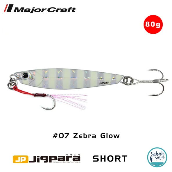 Major Craft Jigpara Short JPS-80gr 95mm #07 Zebra Glow ürün görseli 1
