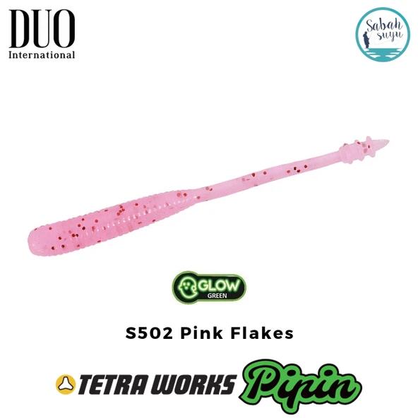 Duo Tetra Works Pipin LRF Silikon 45mm. S502 Pink Flakes ürün görseli 1