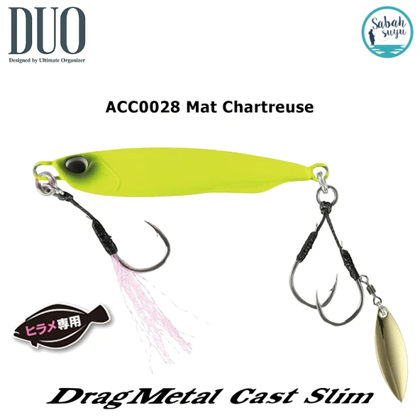 Duo Drag Metal Cast Slim Jig Hirame 40gr ACC0028 Mat Chartreuse ürün görseli 1