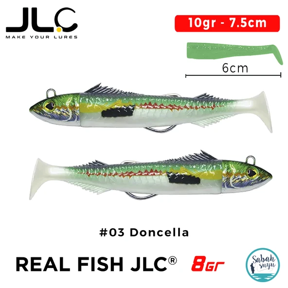 JLC Real Fish 8 Combo Set 10gr 7.5cm #03 Doncella (2+2) Silikon Balık ürün görseli 1