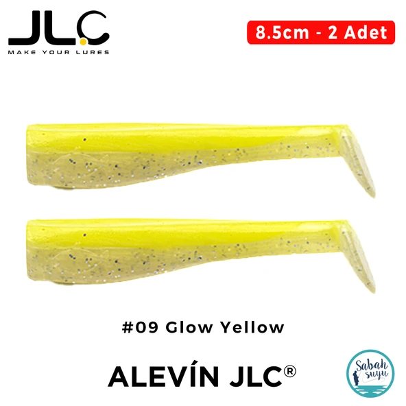 JLC Alevin 8.5cm 5gr #09 Glow Yellow Silikon Kuyruk (2 Adet) ürün görseli 1