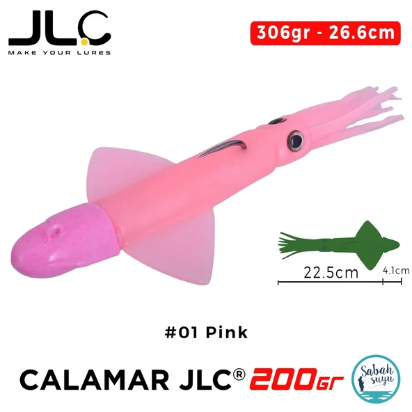 JLC Calamar 200 Set 26.6cm 306gr #01 Pink Silikon Kalamar ürün görseli 1
