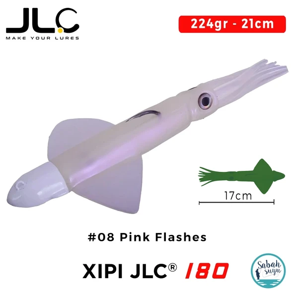 JLC Xipi 180 Set 224gr 21cm #08 Pink Flashes Silikon Kalamar ürün görseli 1
