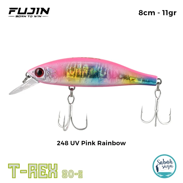Fujin T-Rex 80S 8cm 11gr Maket Balık 248 UV Pink Rainbow ürün görseli 1