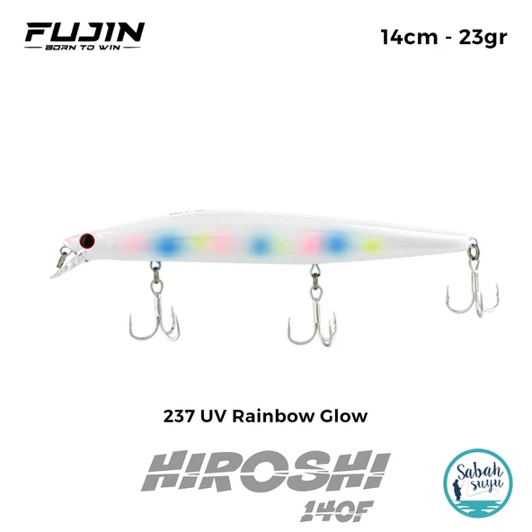 Fujin Hiroshi 140F 14cm 23gr Maket Balık 237 UV Rainbow Glow ürün görseli 1