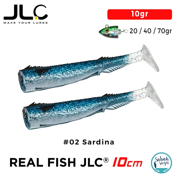 JLC Real Fish 10cm 10gr #02 Sardina Silikon Kuyruk (2 Adet) ürün görseli 1