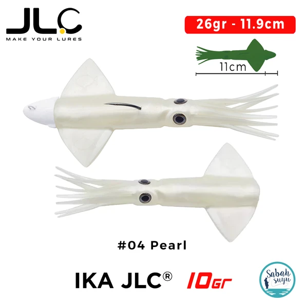 JLC IKA 10 Combo Set 26gr 11.9cm #04 Pearl (2+1) Silikon Kalamar ürün görseli 1