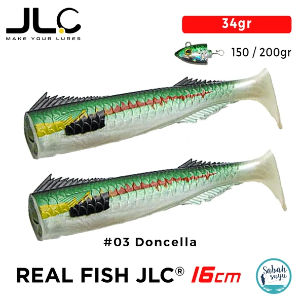 JLC Real Fish 16cm 34gr #03 Doncella Silikon Kuyruk (2 Adet) ürün görseli 1