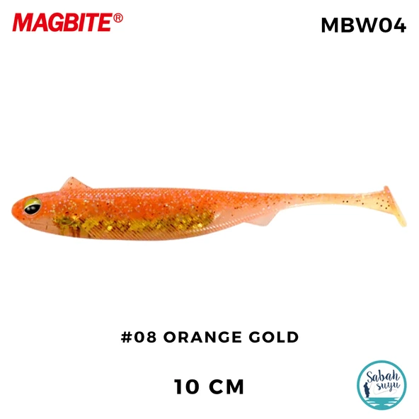 Magbite Snatch Bite Shad 10cm #08 Orange Gold Silikon Balık (5 Adet) ürün görseli 1