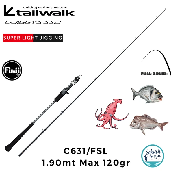 Tailwalk SSD L-Jiggys C631/FSL 1.90mt Max 120gr (S2P) Tetikli Light Jigging Kamış ürün görseli 1