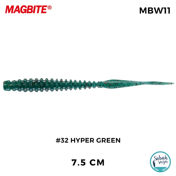 Magbite Tai Rubber Booty Boost 7.5cm #32 Hyper Green Kokulu Silikon Yem (6 Adet) ürün görseli 1