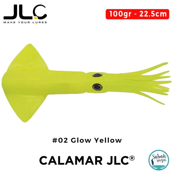JLC Calamar Yedek Gövde 22.5cm 100gr #02 Glow Yellow Silikon Kalamar ürün görseli 1