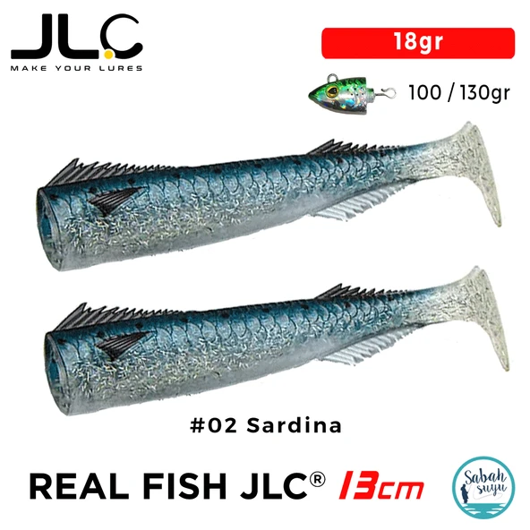 JLC Real Fish 13cm 18gr #02 Sardina Silikon Kuyruk (2 Adet) ürün görseli 1