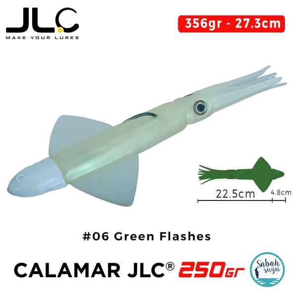 JLC Calamar 250 Set 27.3cm 356gr #06 Green Flashes Silikon Kalamar ürün görseli 1
