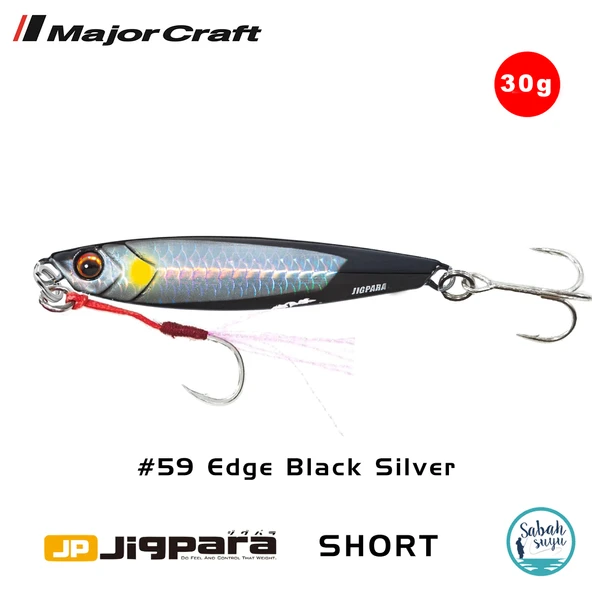 Major Craft Jigpara Short JPS-30gr 70mm #59 Edge Black Silver ürün görseli 1