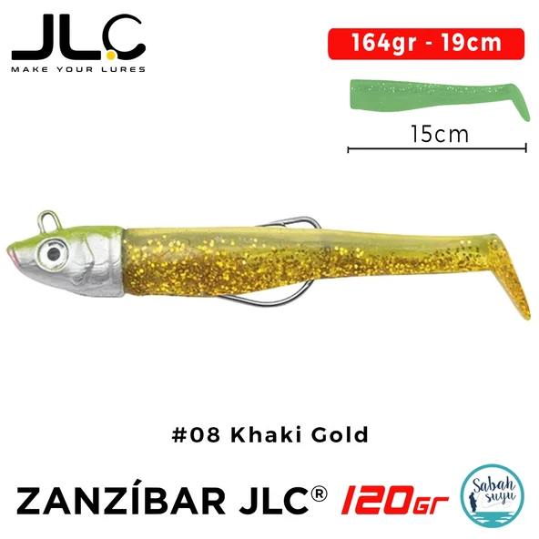JLC Zanzibar 120 Set 164gr 19cm #08 Khaki Gold Silikon Balık ürün görseli 1