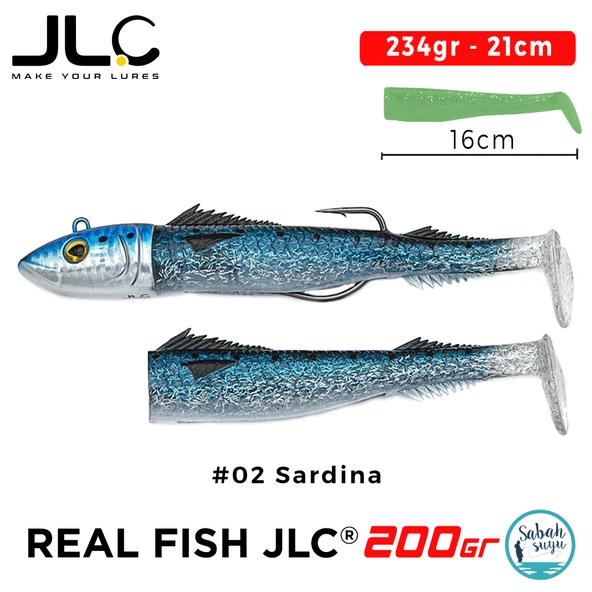 JLC Real Fish 200 Combo Set 234gr 21cm #02 Sardina (2+1) Silikon Balık ürün görseli 1