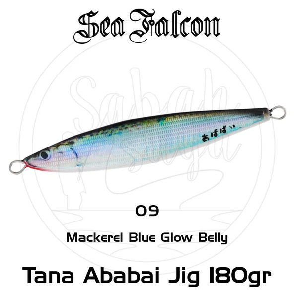 Sea Falcon Ababai Jig 180gr 09 Mackerel Blue Glow Belly ürün görseli 1