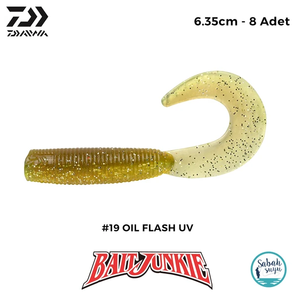 Daiwa Bait Junkie Grub 6.35cm #19 Oil Flash UV (8 Adet) ürün görseli 1
