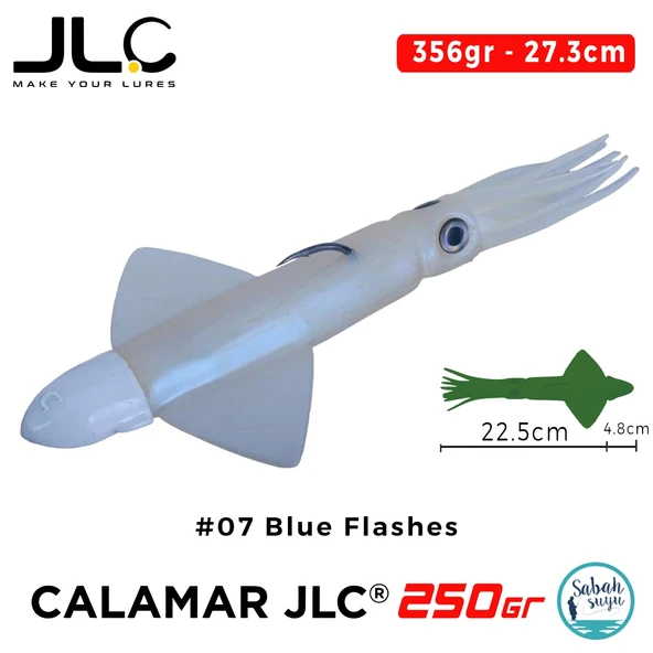 JLC Calamar 250 Set 27.3cm 356gr #07 Blue Flashes Silikon Kalamar ürün görseli 1