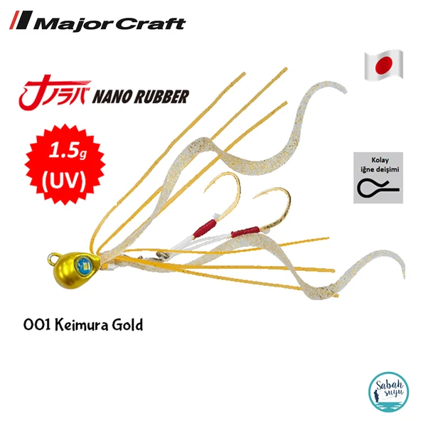 Major Craft Nano Rubber 1.5gr 001 Keimura Gold ürün görseli 1