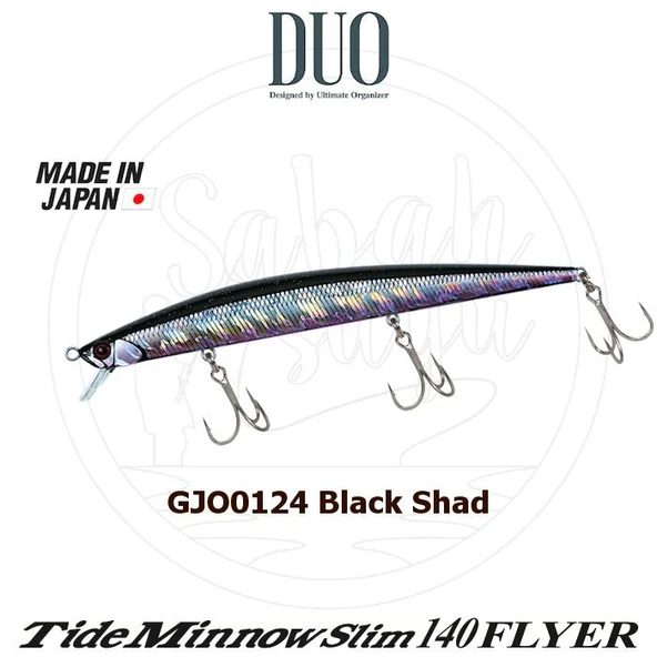 Duo Tide Minnow Slim 140 FLYER GJO0124 Black Shad ürün görseli 1