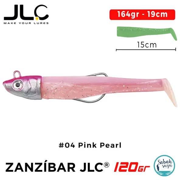 JLC Zanzibar 120 Set 164gr 19cm #04 Pink Pearl Silikon Balık ürün görseli 1