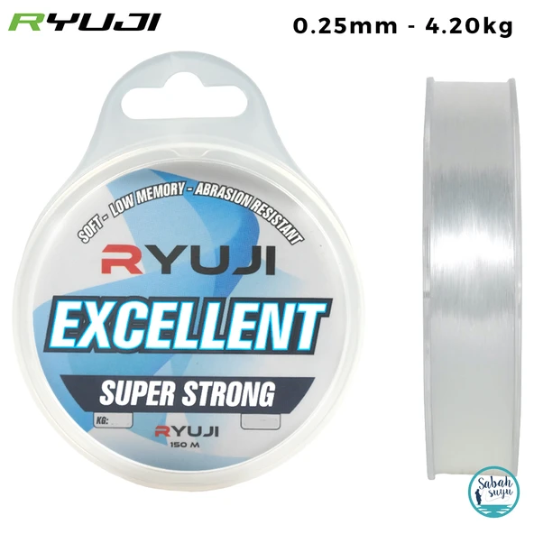 Ryuji Excellent Mono Misina 0.25mm 4.20kg 150mt Şeffaf ürün görseli 1