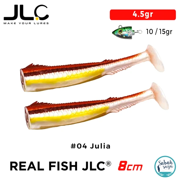 JLC Real Fish 8cm 4.5gr #04 Julia Silikon Kuyruk (2 Adet) ürün görseli 1