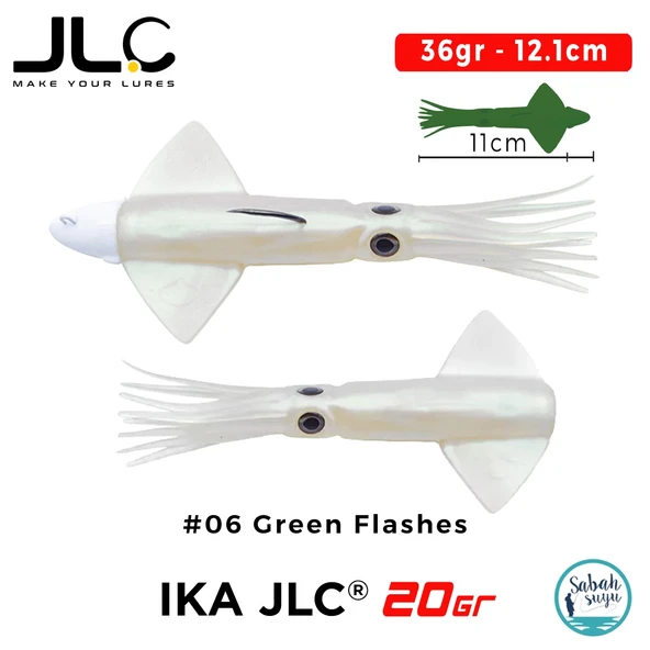 JLC IKA 20 Combo Set 36gr 12.1cm #06 Green Flashes (2+1) Silikon Kalamar ürün görseli 1