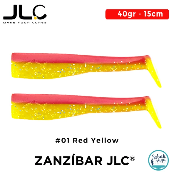 JLC Zanzibar 15cm 40gr #01 Red Yellow Silikon Kuyruk (2 Adet) ürün görseli 1