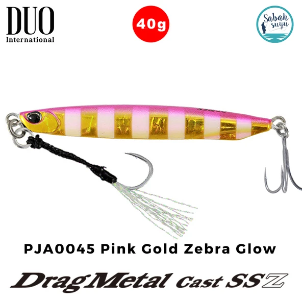 Duo Drag Metal Cast Super Slim SSZ Jig 40Gr. PJA0045 Pink Gold Zebra Glow ürün görseli 1
