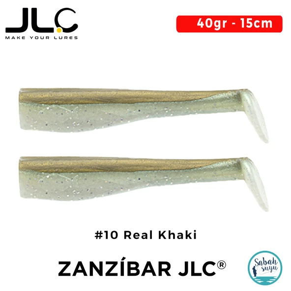 JLC Zanzibar 15cm 40gr #10 Real Khaki Silikon Kuyruk (2 Adet) ürün görseli 1