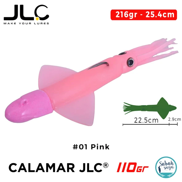 JLC Calamar 110 Set 25.4cm 216gr #01 Pink Silikon Kalamar ürün görseli 1