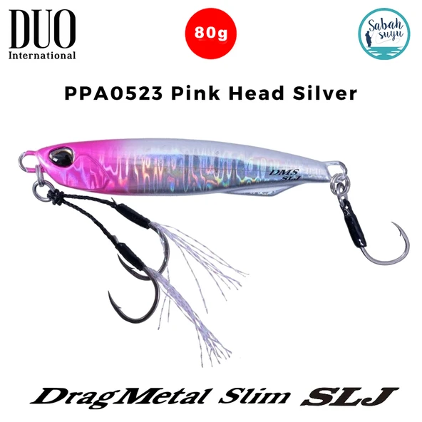 Duo Drag Metal Slim SLJ Jig 80gr 90mm PPA0523 Pink Head Silver ürün görseli 1