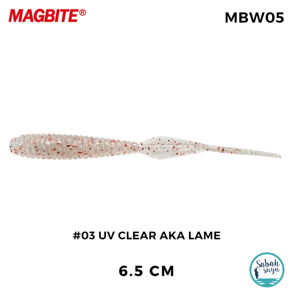Magbite Booty Shake 6.5cm #03 UV Clear Aka Lame Kokulu Silikon Yem (8 Adet) ürün görseli 1