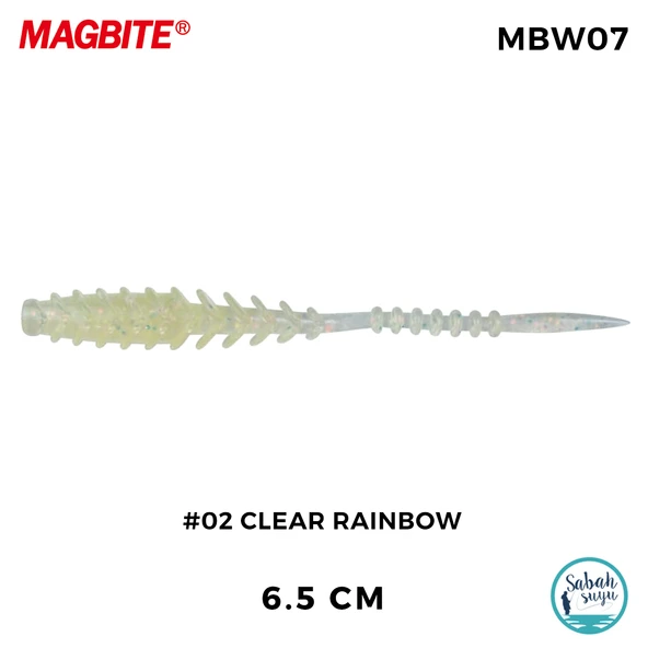 Magbite Vacuum Ring 6.5cm #02 Clear Rainbow Kokulu Silikon Yem (8 Adet) ürün görseli 1