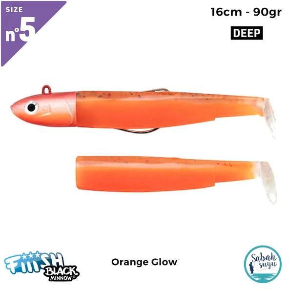 Fiiish Black Minnow BM160/5 BM3178 Combo Deep 16cm 90gr Orange Glow ürün görseli 1